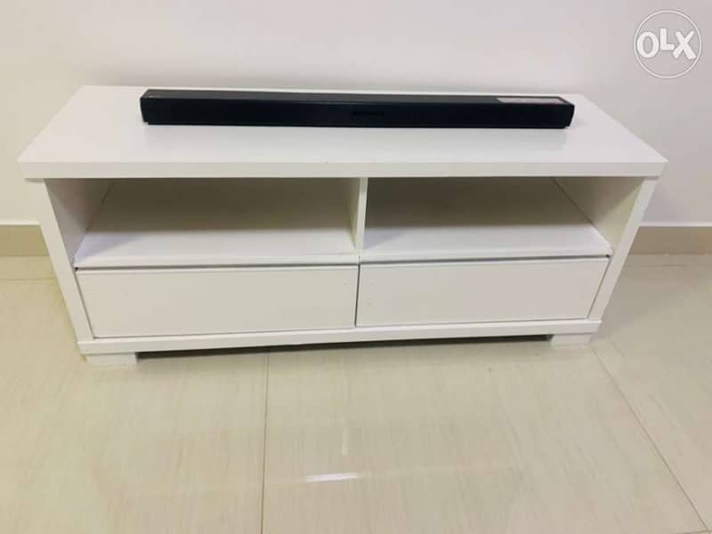 white tv unit / tv stand for sale 0