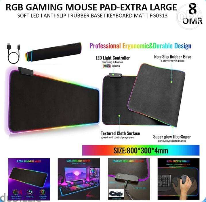 Imported RGB PUBG Gaming Mouse Pad extra Large ll Brand | New ll 0