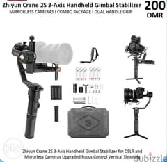 Zhiyun Crane 2S 3-Axis Handheld Gimbal Stabilizer -New Stock Available