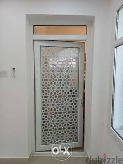 Upvc Door with design inside glass 150