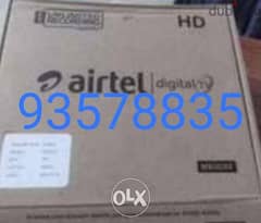 Airtel HD receiver With 6months malyalam tamil telgu kannada package