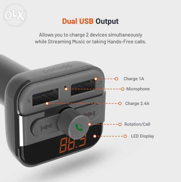 Porodo FM Transmitter FMBT17 (New) 0