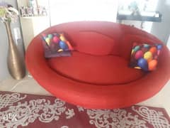 UNIQUE Oval SUEDE Love Couch 0