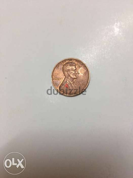 One cent American old 0
