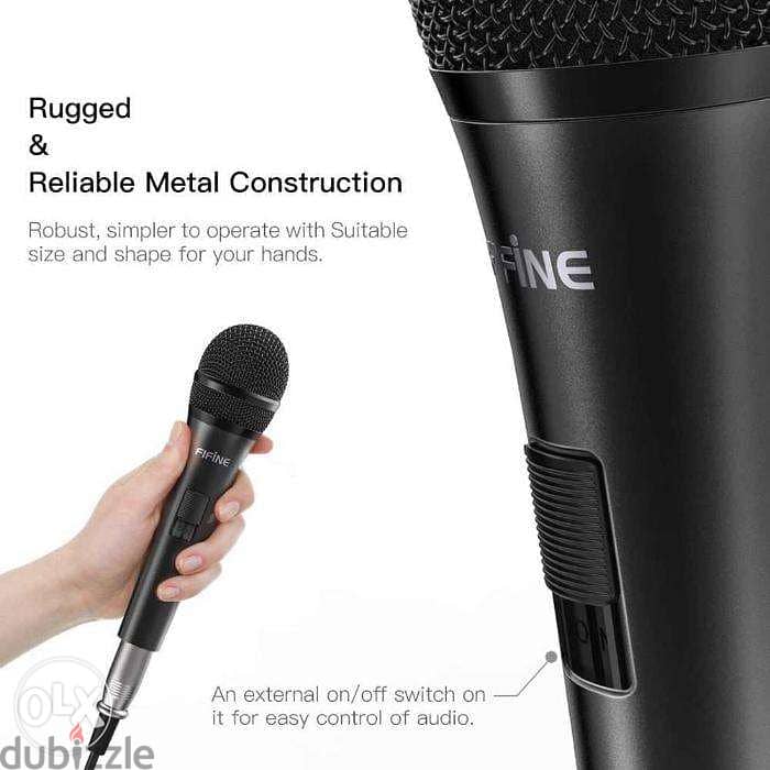 FIFINE K6 Dynamic Handheld Microphone Plug & Play For Karaoke 5