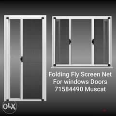 Folding Fly Screen Net for windows and Doors
