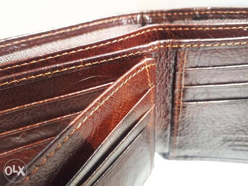 Genuine flat leather wallet 1