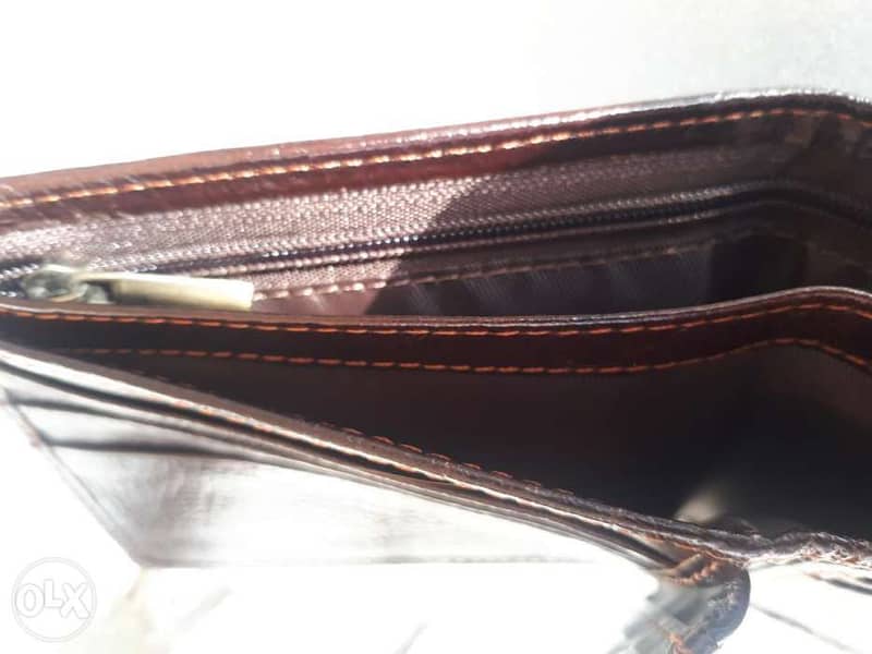 Genuine flat leather wallet 6