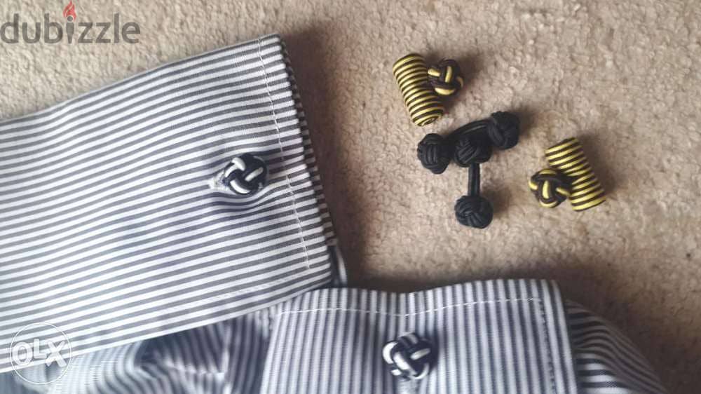 Silk Cuff links for sleeves  (Unisex). 2
