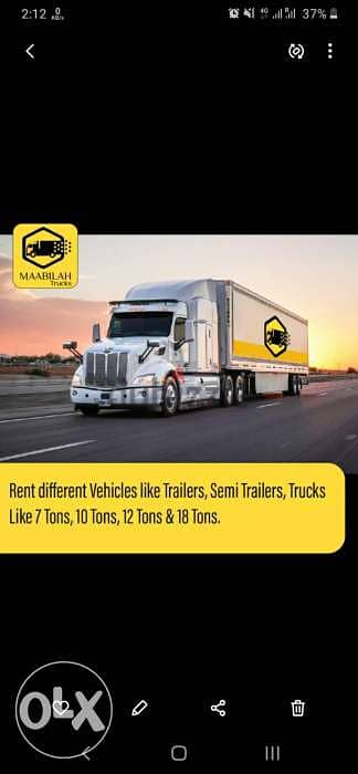 Maabilah Trucks For Rent