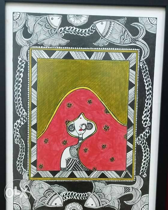 Handmade Madhubani painting. 2