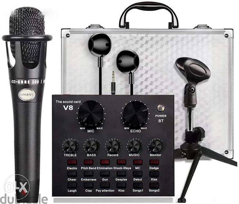 Professional Multifunctional Mic with V8 Sound Card ||Box-Pack|| 2