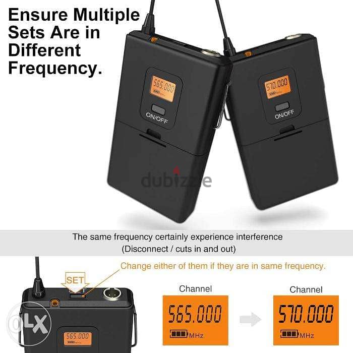 FIFINE K037 20-Channel UHF Wireless Lavalier Lapel Microphone Transmit 1