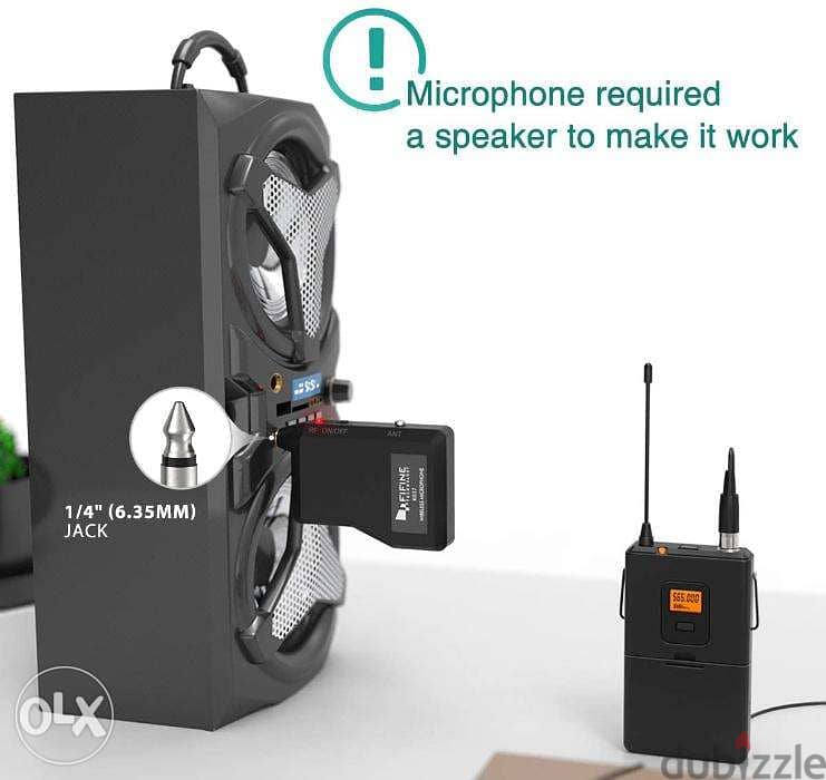 FIFINE K037 20-Channel UHF Wireless Lavalier Lapel Microphone Transmit 4