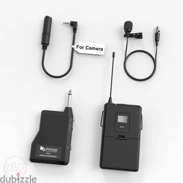 FIFINE K037 20-Channel UHF Wireless Lavalier Lapel Microphone Transmit 7
