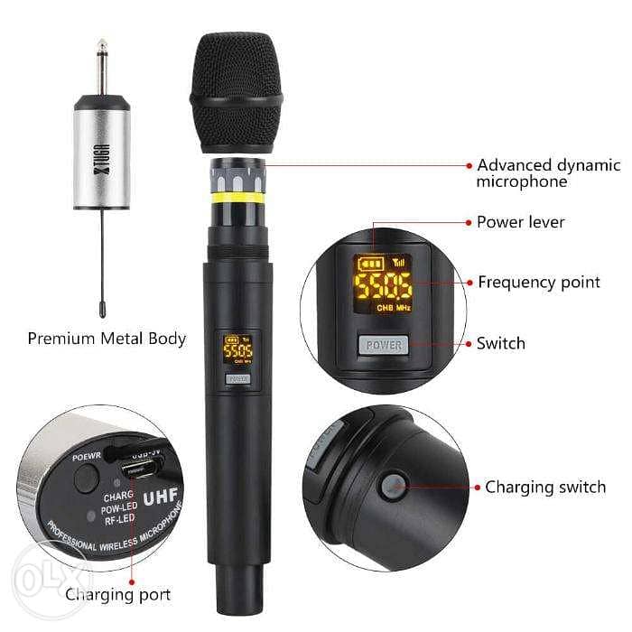 Wireless Mic for Camera & Amplifier Handheld Mic with Mini Receiver 1