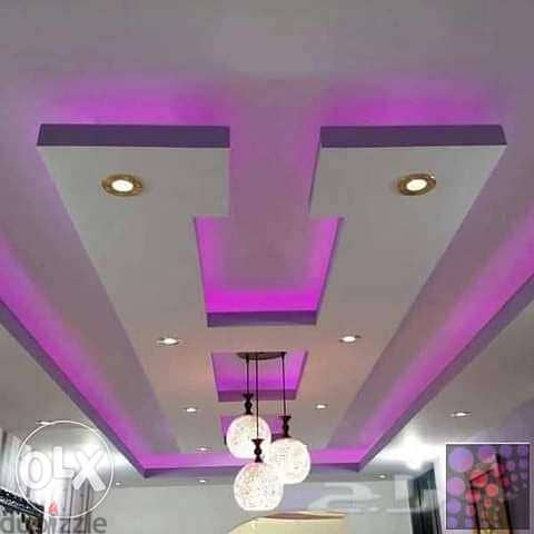 Decor Gypsum Bord Four ceiling الديكورات واصباغ 1