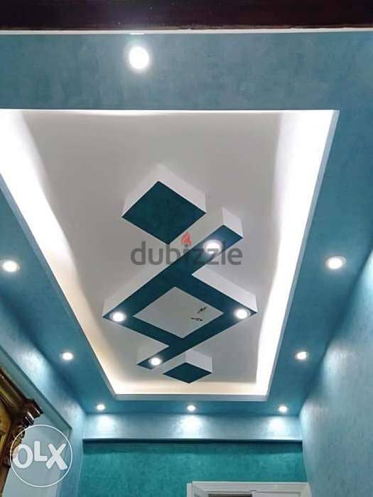 Decor Gypsum Bord Four ceiling الديكورات واصباغ 1