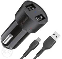 Porodo Convenient Combo Dual USB Car Charger 3.4A (Brand New)