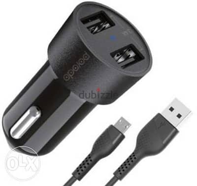 Porodo Convenient Combo Dual USB Car Charger 3.4A (Brand New)