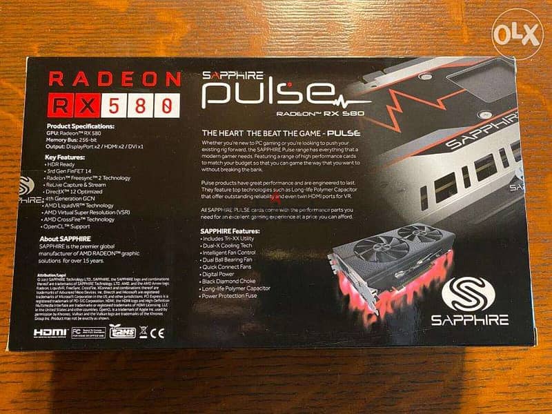 BRAND NEW SAPphire Pulse AMD Radeon RX 580 1