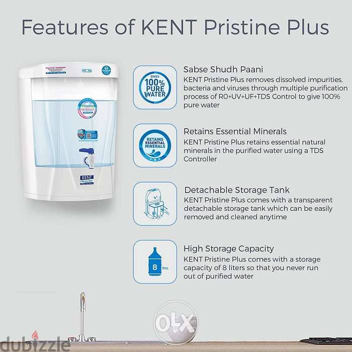 Kent pristine plus RO water purifier 2