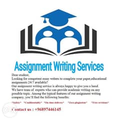 Assignment writer for all subjects available