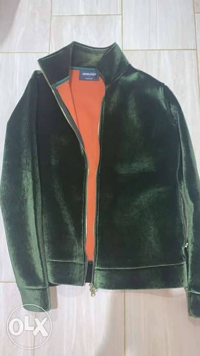 new green faux jacket for men 0