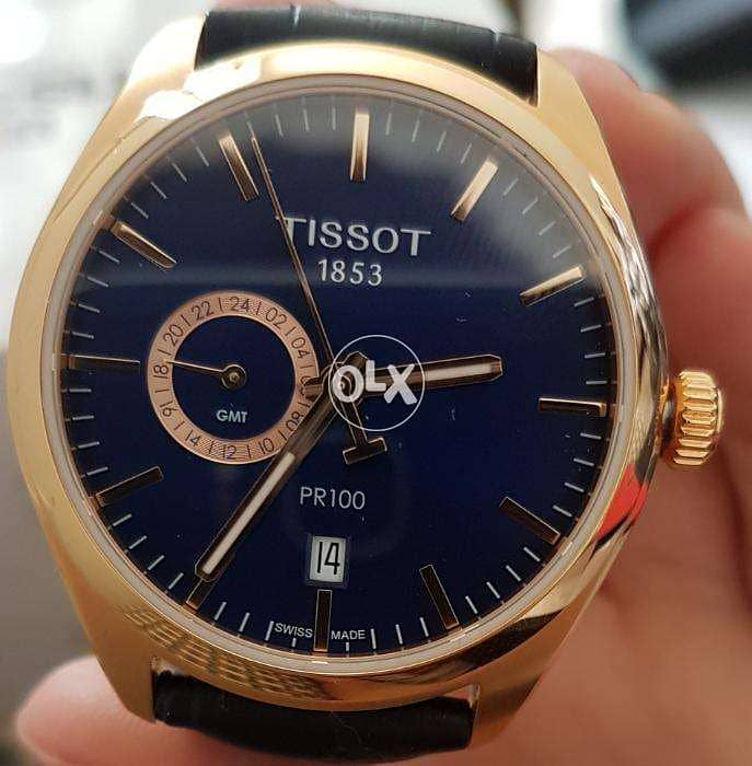 Tissot watch, stainless steel, leather strap. Sapphire crystal. 3