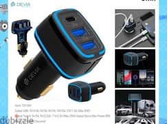 Devia Extreme Speed Dual USB + Type-C Car Charger (Brand-New) 0