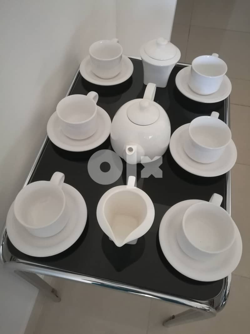 White Complete Tea Set 4