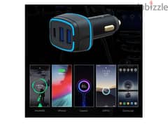 Devia Extreme Speed Dual USB + Type-C Fast Car Charger (New-Stock)