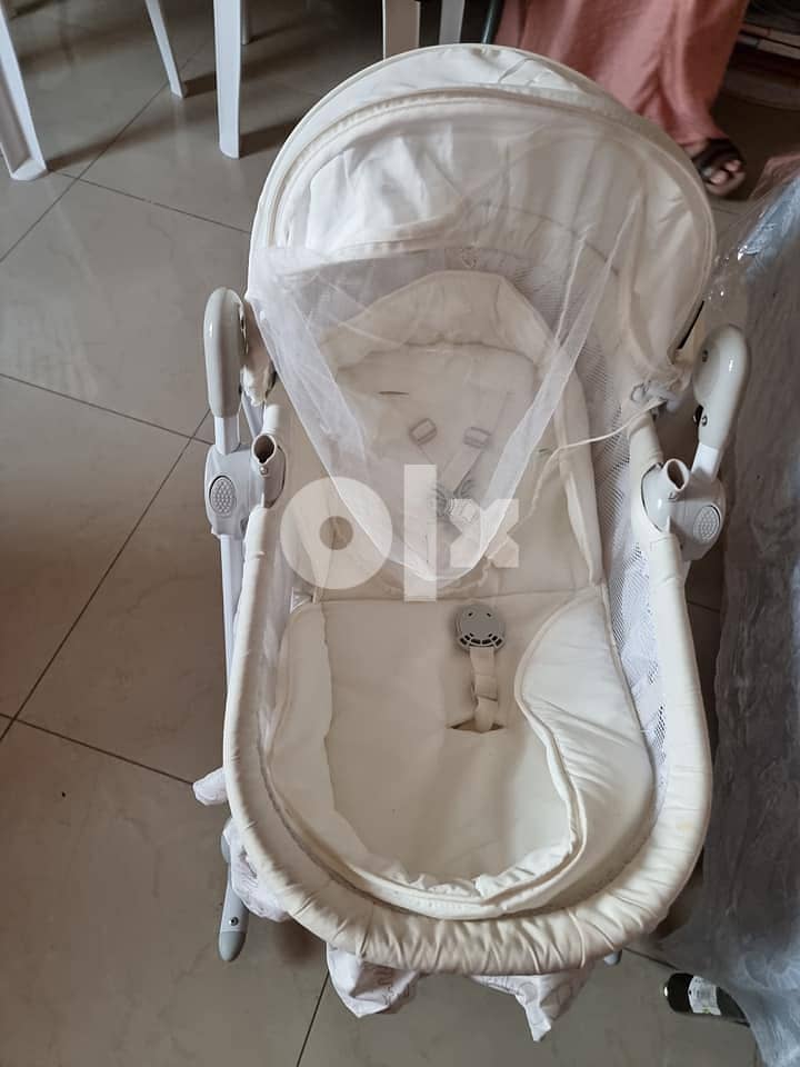 3 in 1 baby cot with seat with swing with net- 2