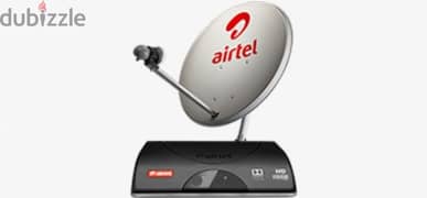 Airtel HD receiver with 1 months south malyalam tamil telgu