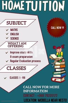 Home Tuition- For Indian students