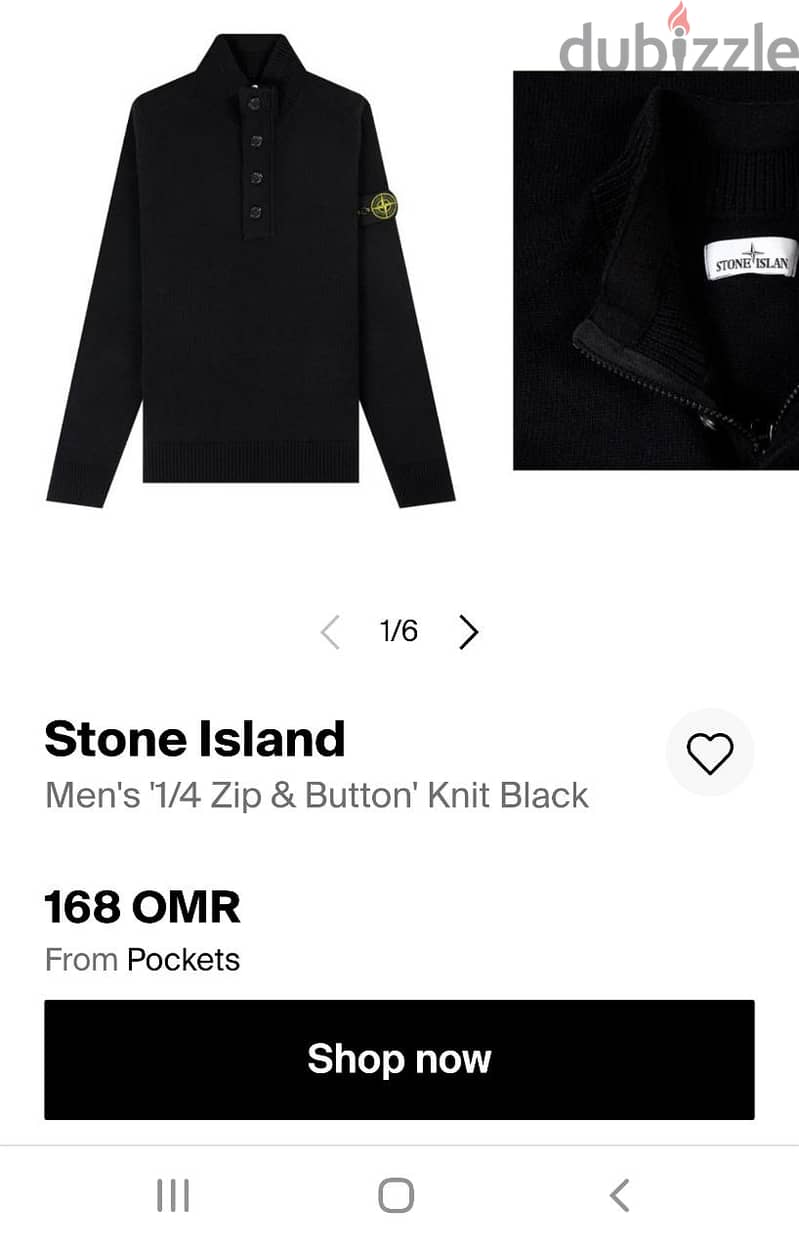 STONE ISLAND ZIPPED AND BUTTON NECK PULLOVER/JUMPER/SWEATER/KNITWEAR 5
