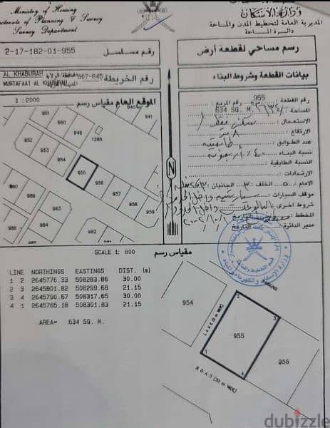 للبيع ارض سكنية مرتفعات الخابورة مخطط 182 0