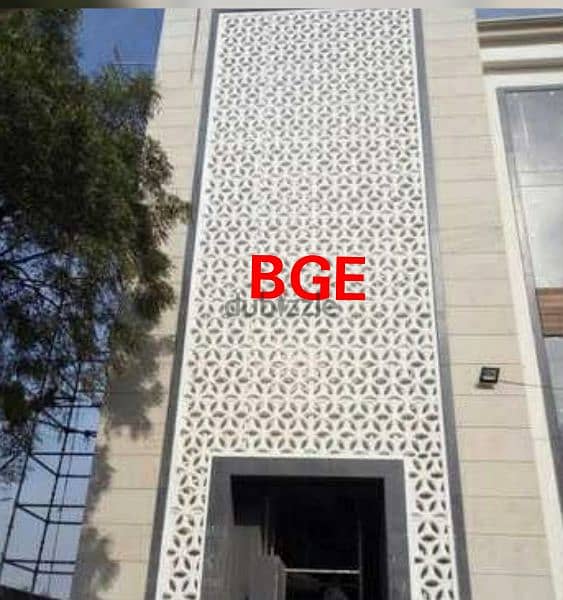 panel, bracket, screen, column, capital, corniche and all works in Grc 2