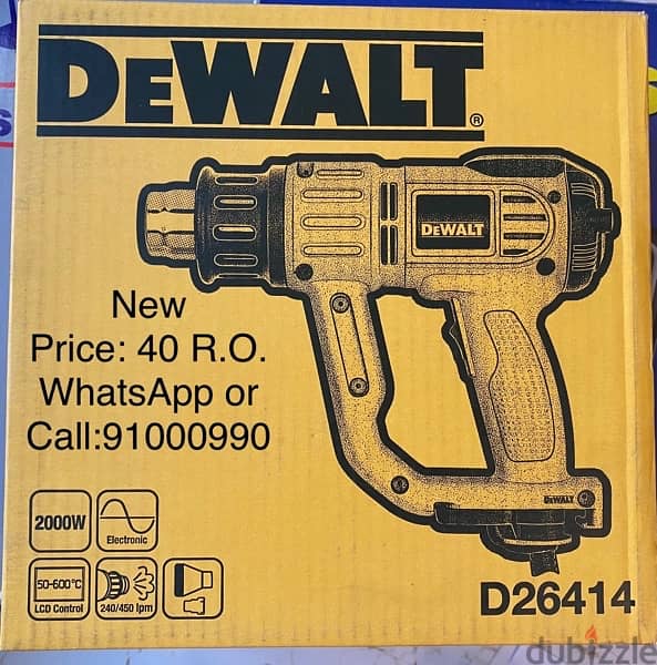 Dewalt Professional Digital Heatgun +protractive case -call : 91000990 0