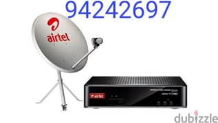 Airtel hd receiver with 6months tamil telgu kannada malyalam packag