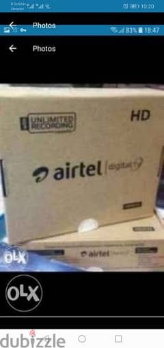 Airtel hd receiver with 6months tamil telgu kannada malyalam packa