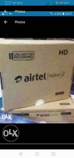 Airtel hd receiver with 6months tamil telgu kannada malyalam packag hd