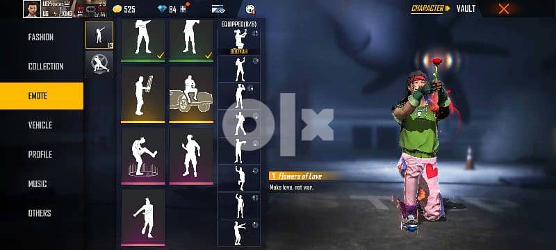 Free Fire id for sale SEASON 1 hiphop 0