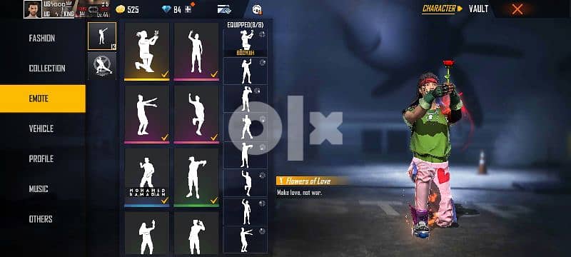 Free Fire id for sale SEASON 1 hiphop 2