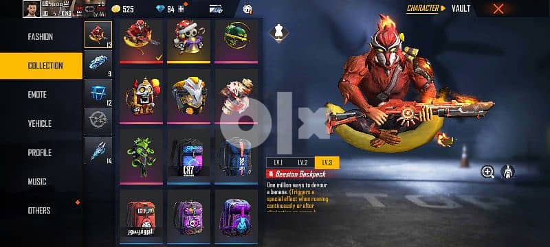 Free Fire id for sale SEASON 1 hiphop 7