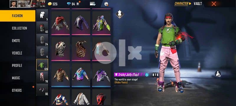 Free Fire id for sale SEASON 1 hiphop 8