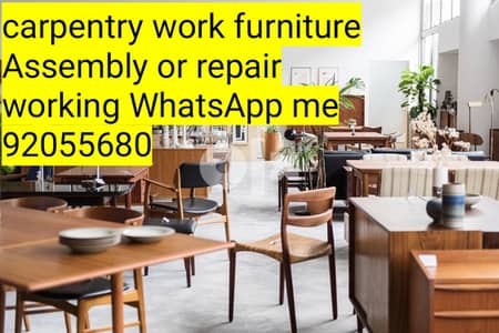 Carpentry work,furniture Assembly or repairing  services