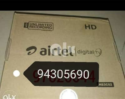 new hd Airtel digital receiver with free subscription