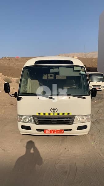 For rent a coaster bus, PDO system, 25 seat diesel, with driver, 3