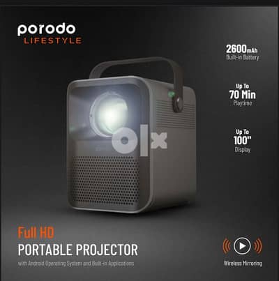 Porodo Lifestyle Full HD Portable Projector